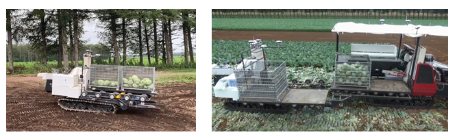 Autonomous Harvesting of Cabbage コンテナ自動交換　コンテナ自動運搬車
