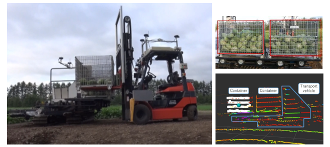 Autonomous Forklift 自動フォークリフト　ロボットフォークリフト LiDAR (Velodyne)